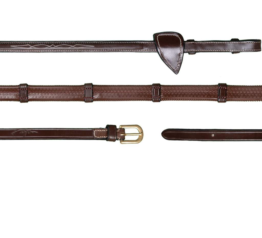 Dy'on Rubber Reins with 7 Leather Loops DY05C