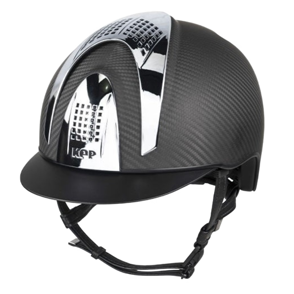 E-LIGHT Carbon Helmet - Matt with 3 Silver Inserts by KEP