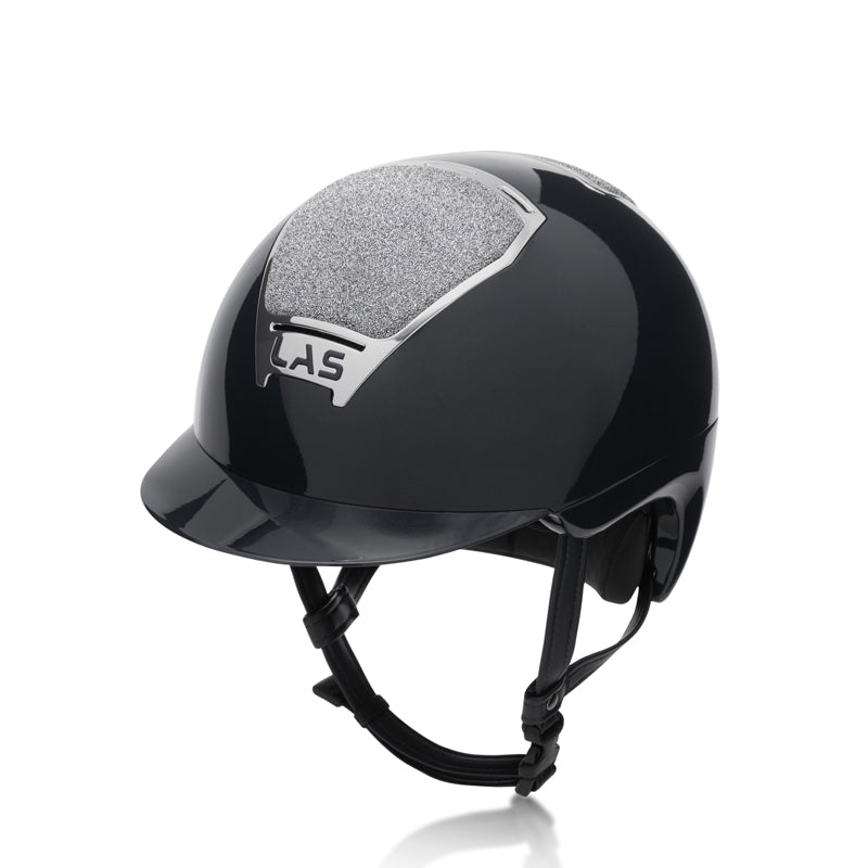 LAS Helmet Opera Crystal Black with Large Visor