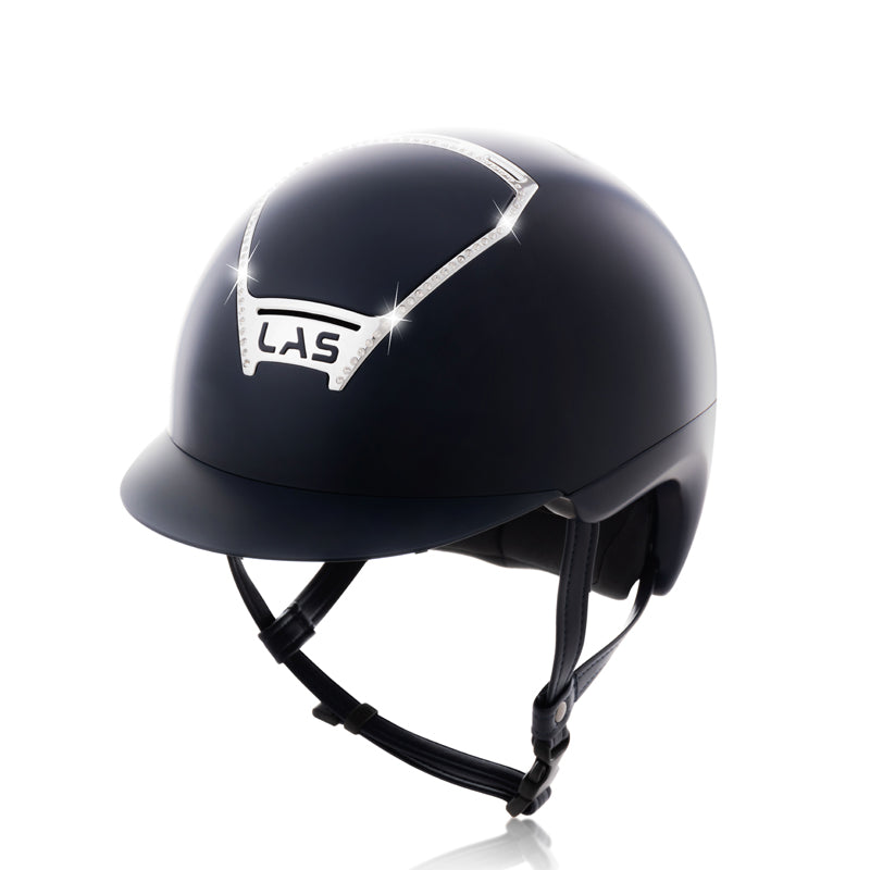 LAS Helmet Opera Metal Crystal Front & Back with Large Visor