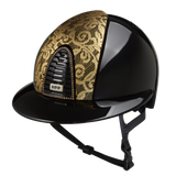 Riding Helmet Cromo 2.0 Polish Polo & Swarovski Frame - Gold Lace by KEP