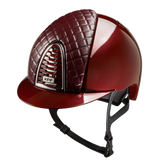 Riding Helmet Cromo 2.0 Metal - Burgundy Milano Leather Front by KEP