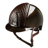 Riding Helmet Cromo 2.0 Polish - Brown Milano Leather Front by KEP