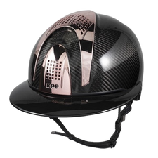 E-LIGHT Carbon Helmet - Shine Polo with 3 Rosegold Inserts by KEP