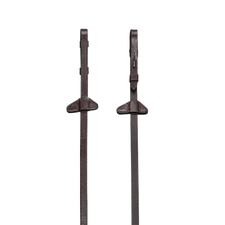 Inserted Rubber Grip Reins with 7 Leather Stops 4/8" by Equiline