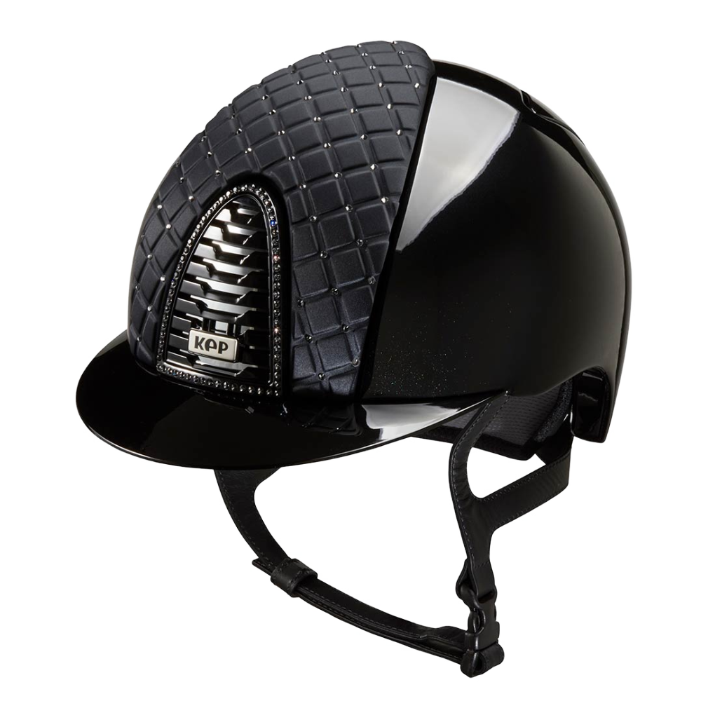 Riding Helmet Cromo 2.0 Polish - Black Milano & Swarovski by KEP