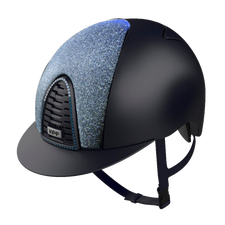 Riding Helmet Cromo 2.0 Textile Navy with Galassia Front & Swarovski Frame by KEP