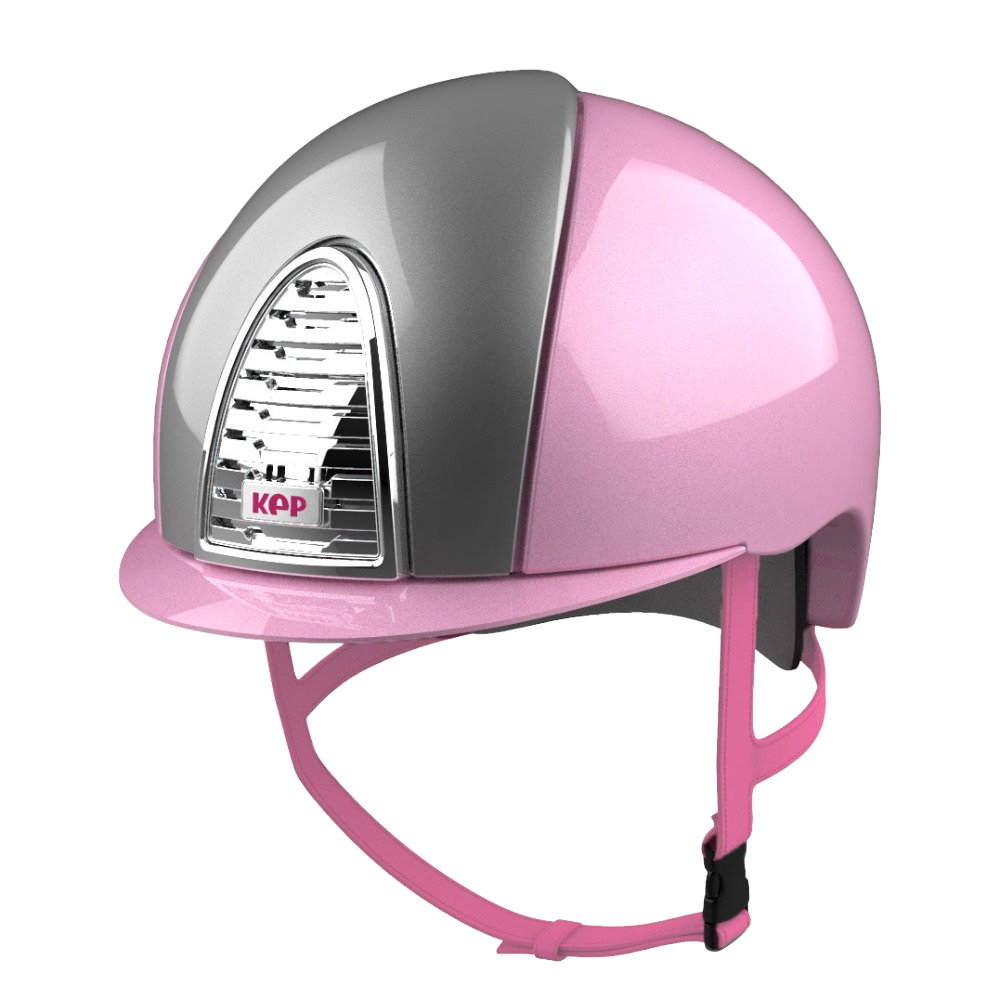 Riding Helmet Cromo 2.0 XC Polish Pink & Light Grey by KEP