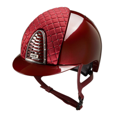 Riding Helmet Cromo 2.0 Metal - Burgundy Milano & Swarovski by KEP