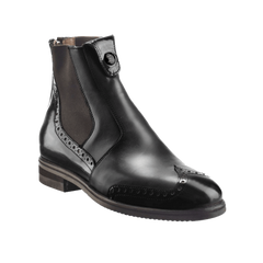 Tucci Short Boots Marilyn with Punched Patent Detail (Instant Dispatch)