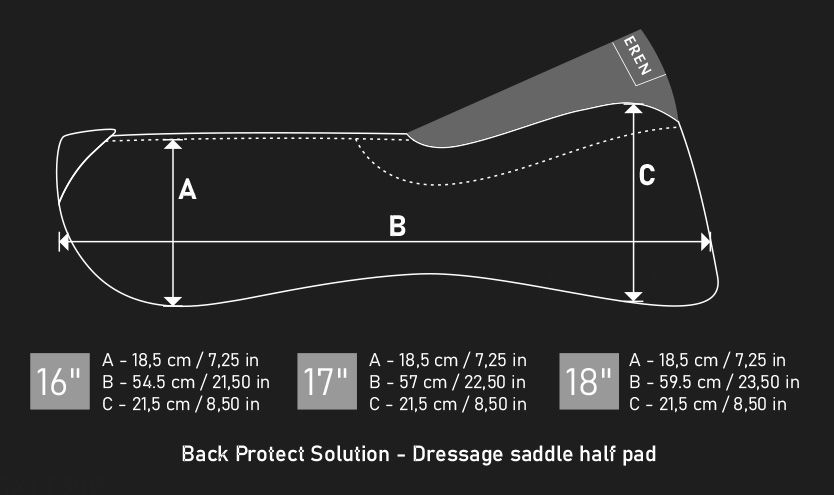 Dressage Half Pad Correction system Slim 10mm by Winderen