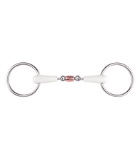 EQUIMOUTH SNAFFLE BIT, DOUBLE-JOINTED WITH COPPER ROLLER by Waldhausen