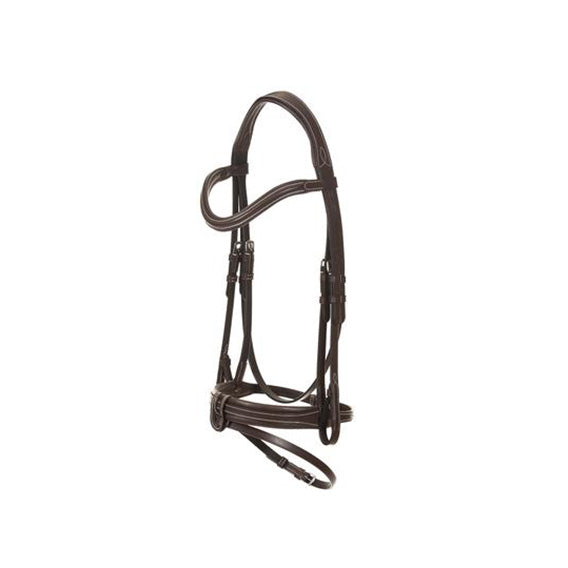 Bridle with anatomical headpiece and convex noseband by Limo Bits
