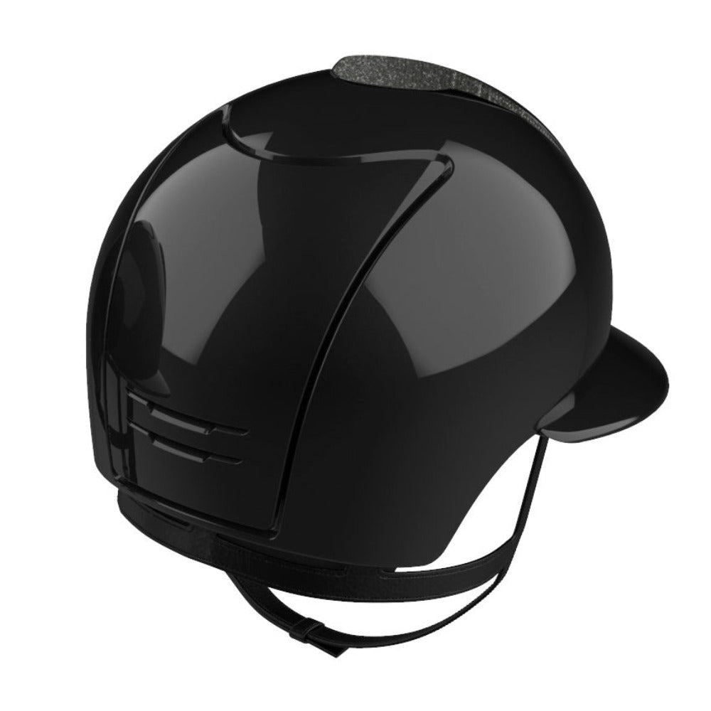 Riding Helmet Cromo 2.0 Polish Polo Black - Galassia Black Front & Swarovski Frame by KEP Italia