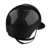 Riding Helmet Cromo 2.0 Polish Black - Galassia Black Front & Swarovski Frame by KEP Italia