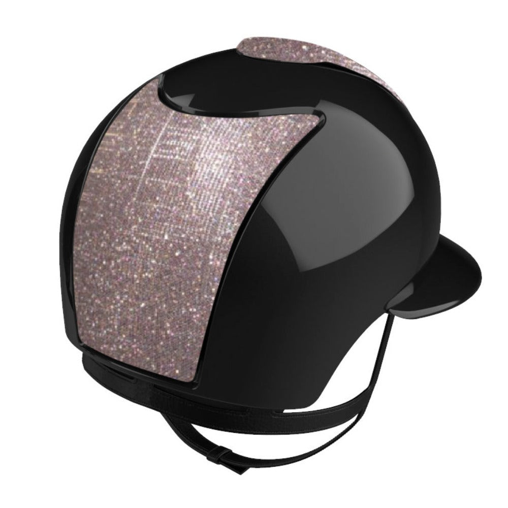 Riding Helmet Cromo 2.0 Polish Black - Galassia Pink Front & Rear by KEP Italia