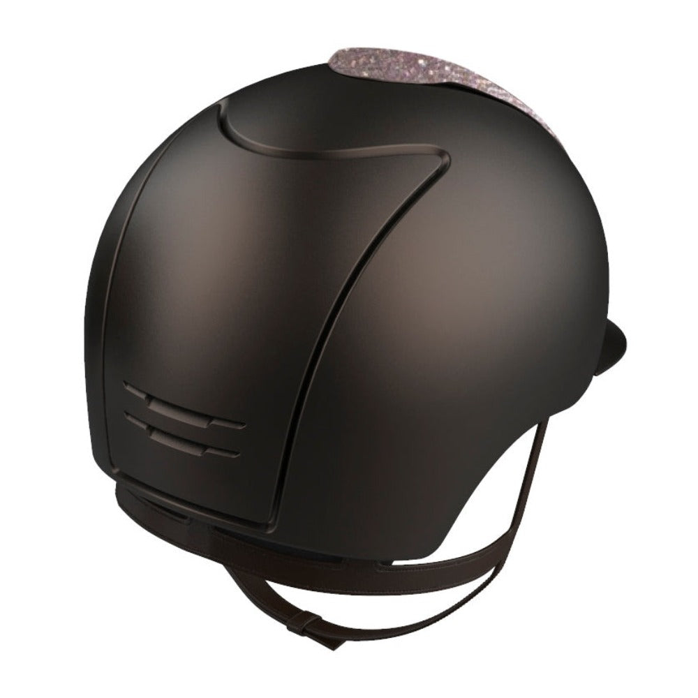 Riding Helmet Cromo 2.0 Textile Brown - Galassia Pink Front by KEP Italia
