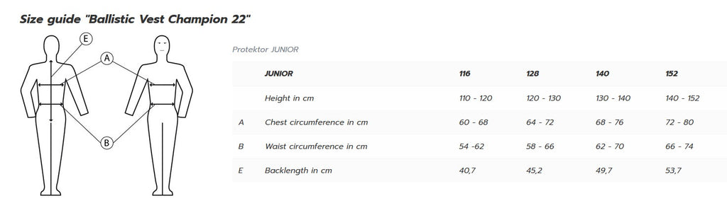 Junior Ballistic Champion Safety Vest by Komperdell
