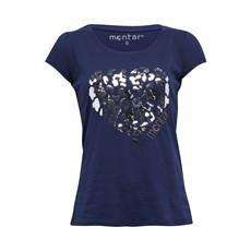 Ladies AVA T-Shirt with sequin heart by Montar (Clearance)